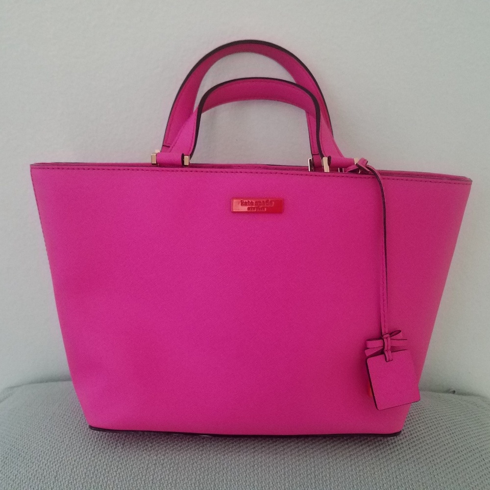 Kate Spade Juno Grant St Snapdragon Hot Pink Tote